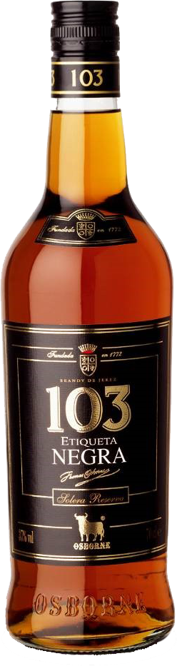 Osborne 103 Etiqueta Negra Brandy de Jerez Solera Reserva 36% vol